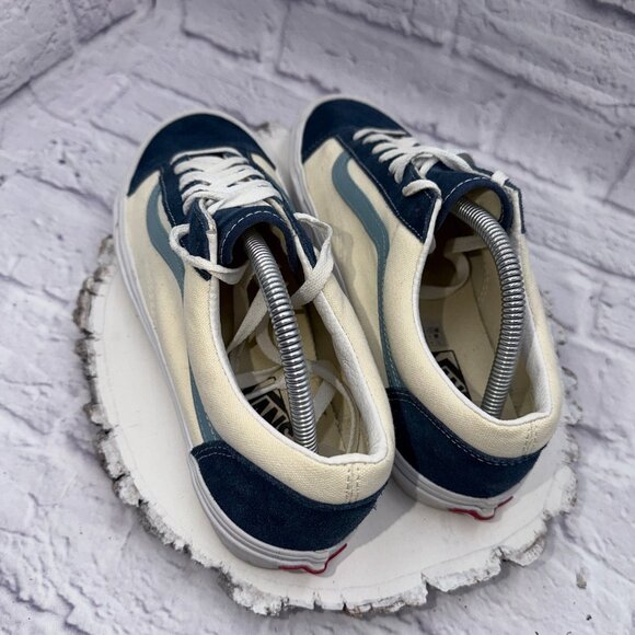 Vans OG Style 36 Blue Beige Men 9.5 Women 11 Skate Shoes Sneakers Retro - Picture 6 of 11
